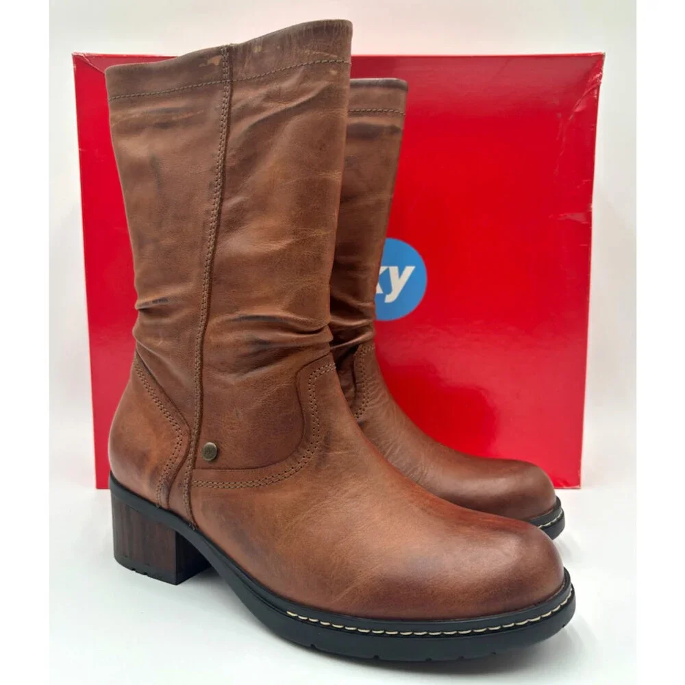 Wolky EDMONTON WR COGNAC Women's NEW Water-Resistant Boot Brown Multiple Sizes